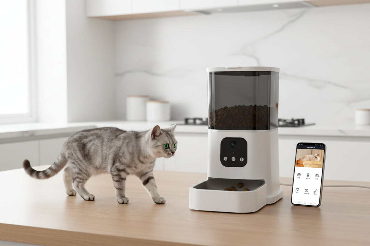 Distributore Automatico Cibo WiFi 6L - Controllo APP e Registrazione Vocale