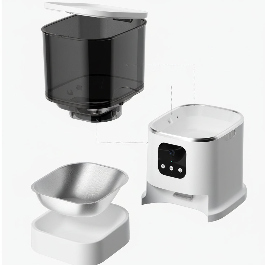 Distributore Automatico Cibo WiFi 6L - Controllo APP e Registrazione Vocale