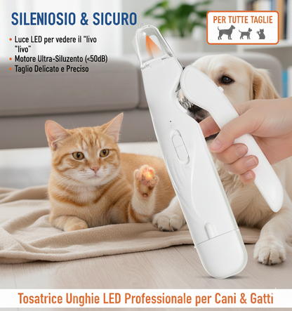 Smerigliatrice unghie ricaricabile USB per pet - motore silenzioso