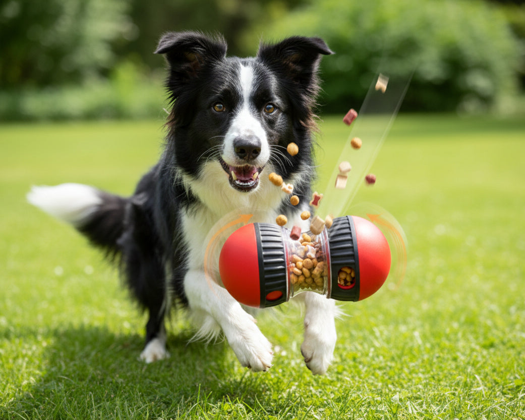 Gioco intelligenza per cani con dispenser croccantini integrato