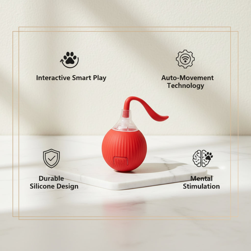 Palla Giocattolo Interattiva per Gatti - Super Drive Rolling Ball Automatica