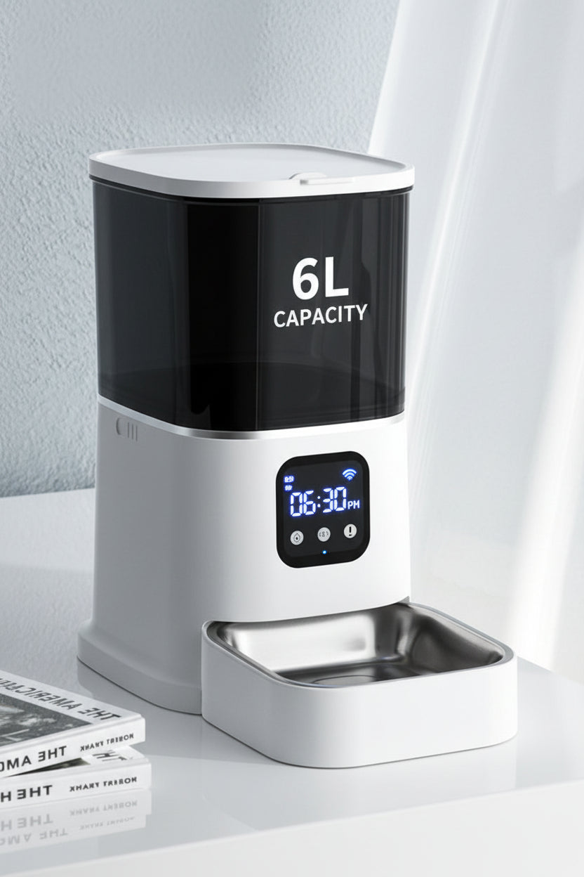 Distributore Automatico Cibo WiFi 6L - Controllo APP e Registrazione Vocale