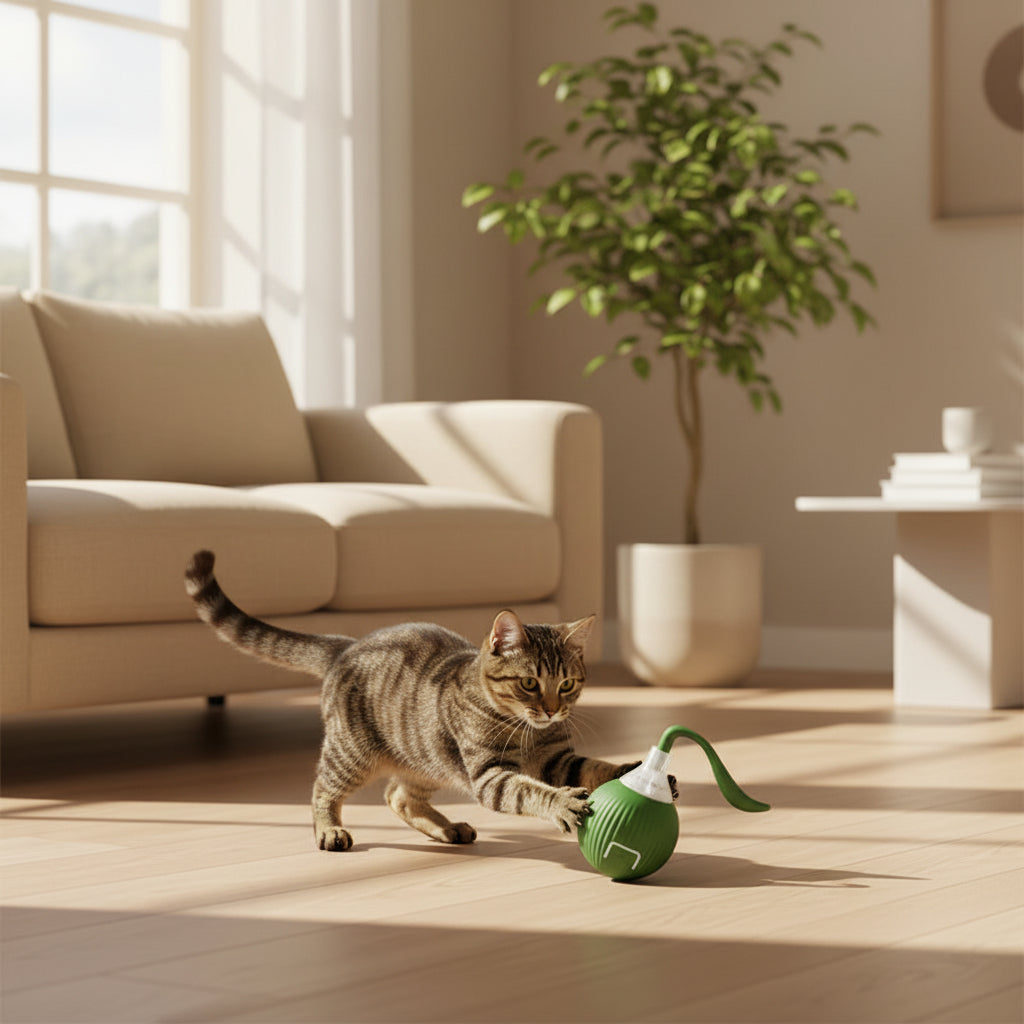 Palla Giocattolo Interattiva per Gatti - Super Drive Rolling Ball Automatica