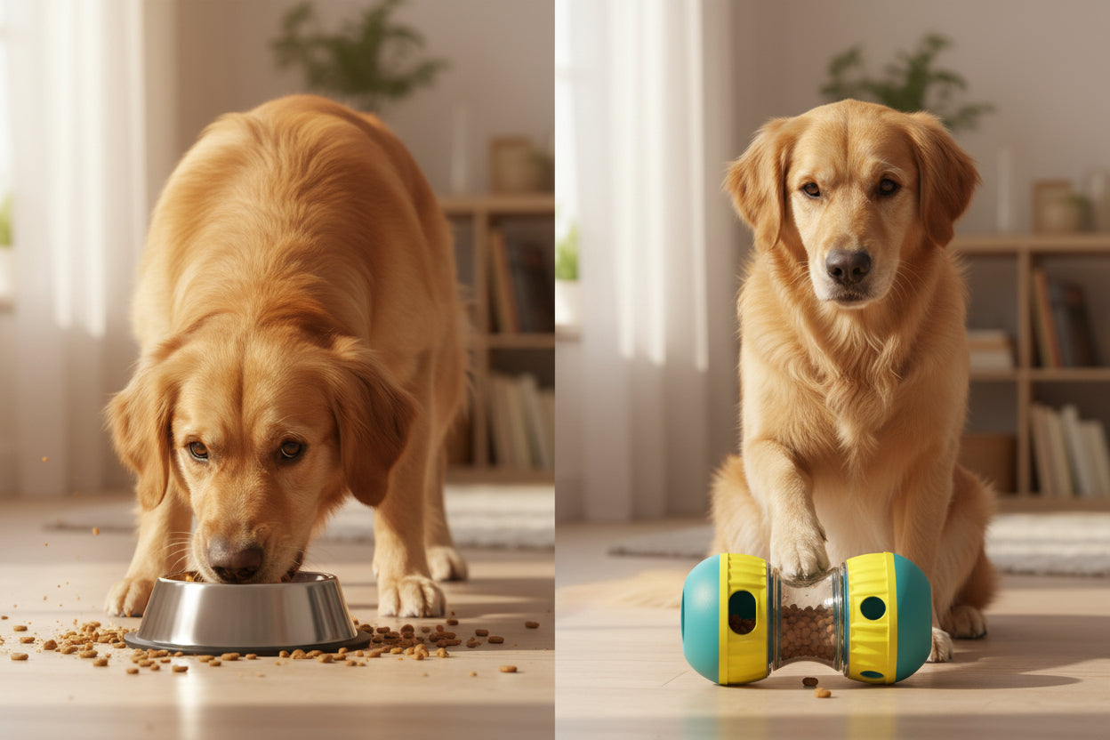 Palla distributrice cibo per cani - previene l'ingestione rapida