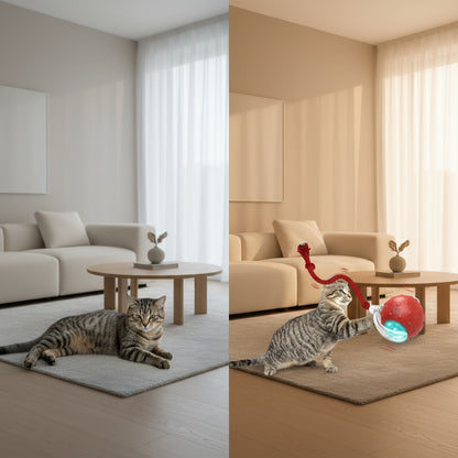 Palla Giocattolo Interattiva per Gatti - Super Drive Rolling Ball Automatica